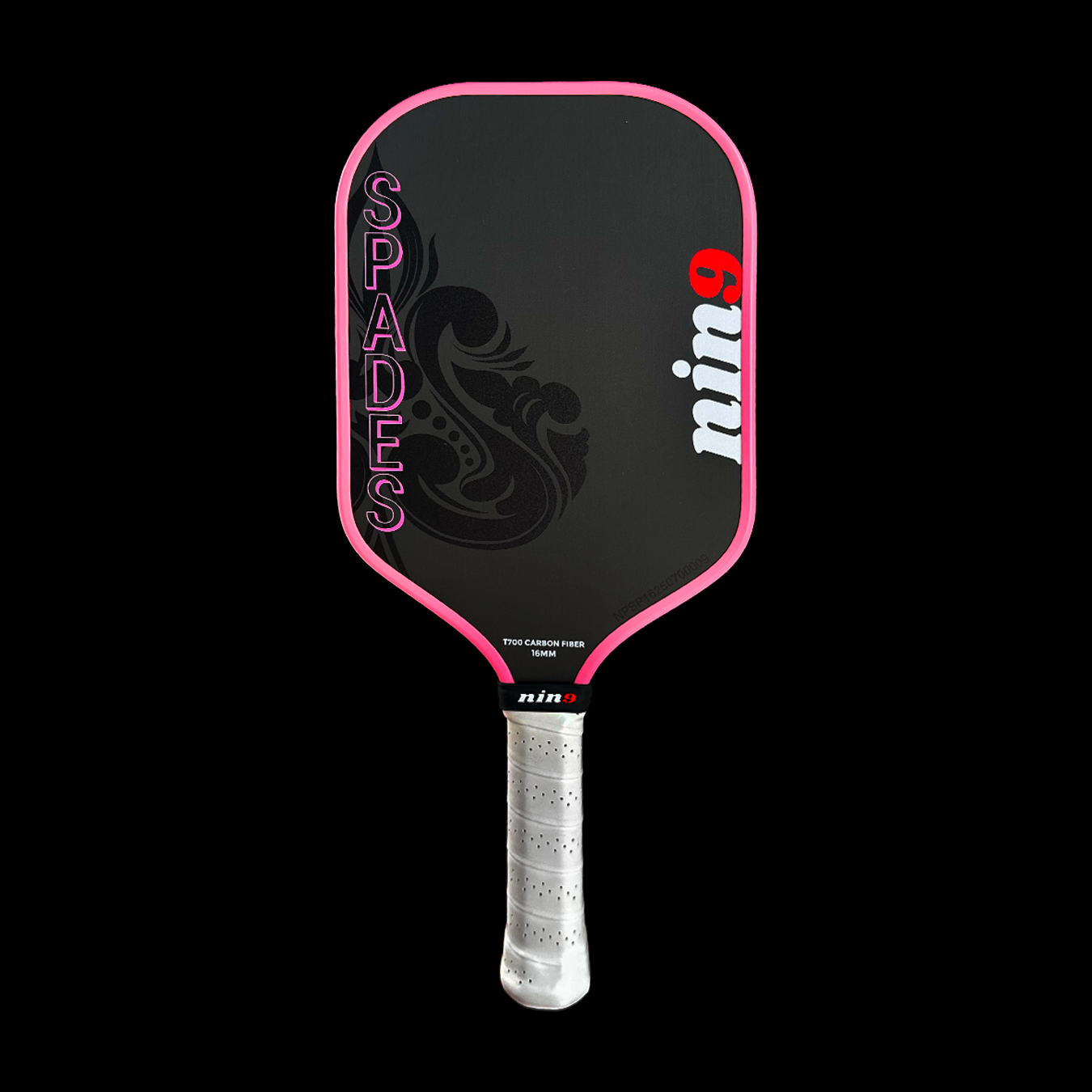 Nine Spades Pickleball Paddle | Elongated Carbon Fiber Blossom